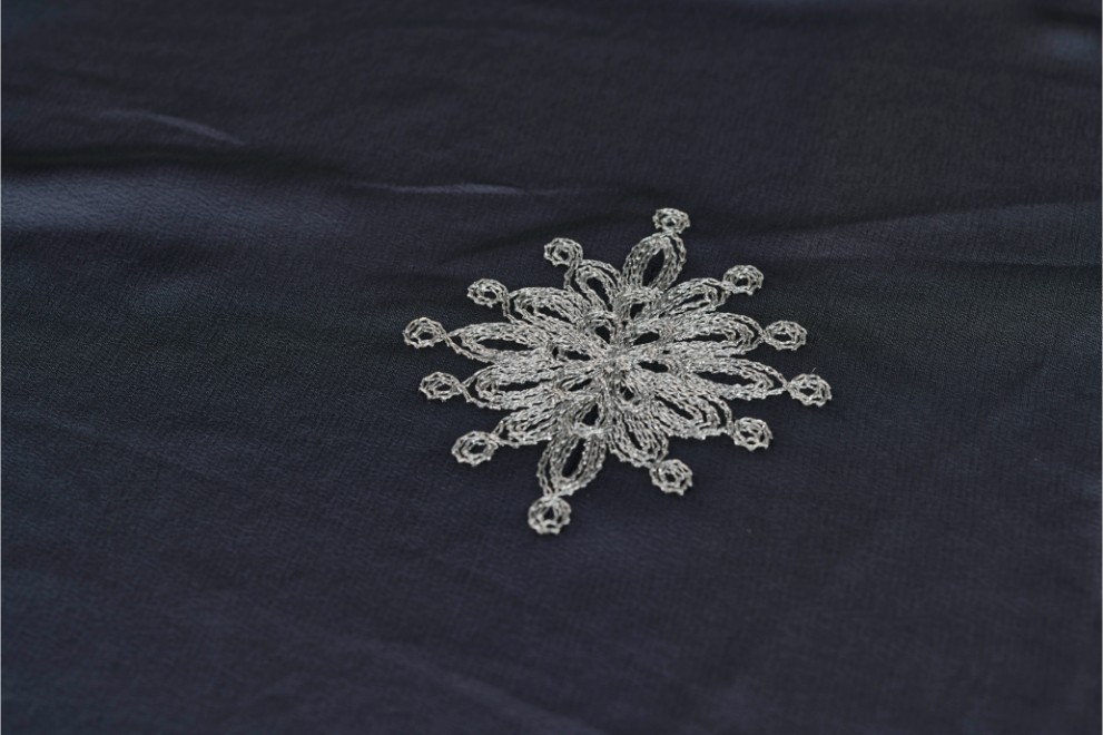 Embroidery on Chiffon - 9